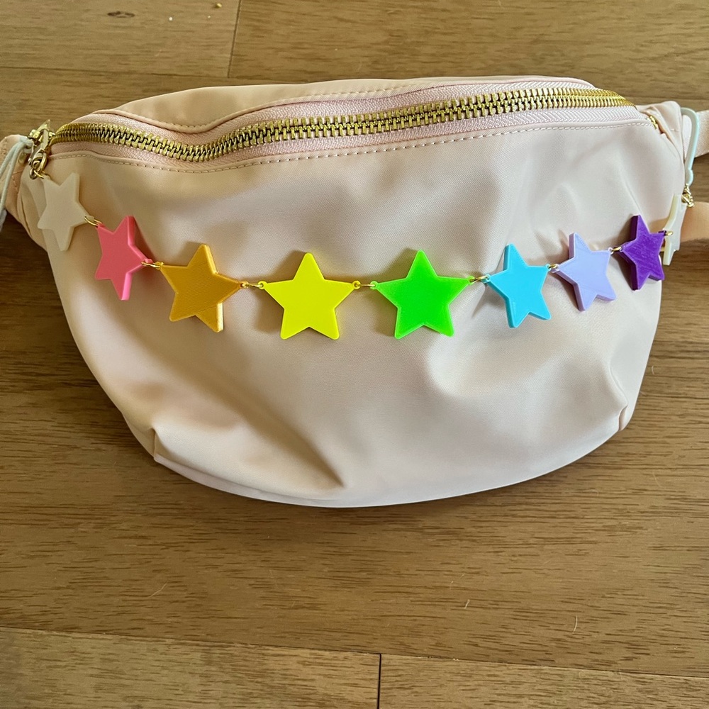Fanny pack bag chain stars rainbow